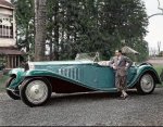 Jean Bugatti standing next to his Bugatti Royale, one of seven built, 1932..jpg