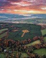 giant Celtic cross appears each autumn in Donegal, Ireland.jpeg